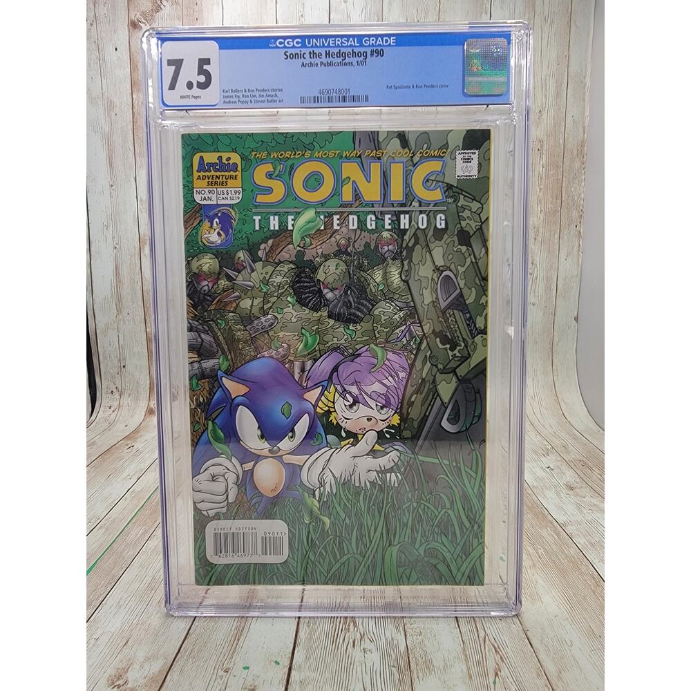 Sonic the Hedgehog issue #90 Rare Newsstand Archie CGC 7.5